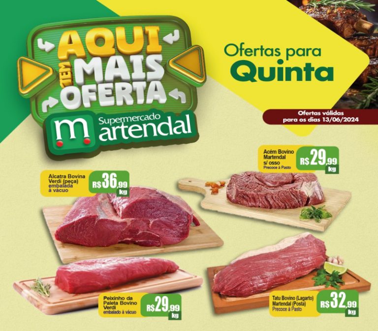 Quinta das Carnes no Supermercado Martendal