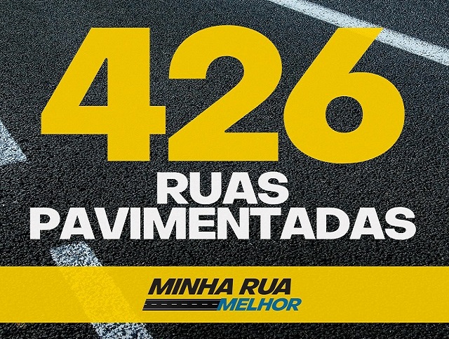 Já são 426 ruas da cidade que deram adeus à poeira