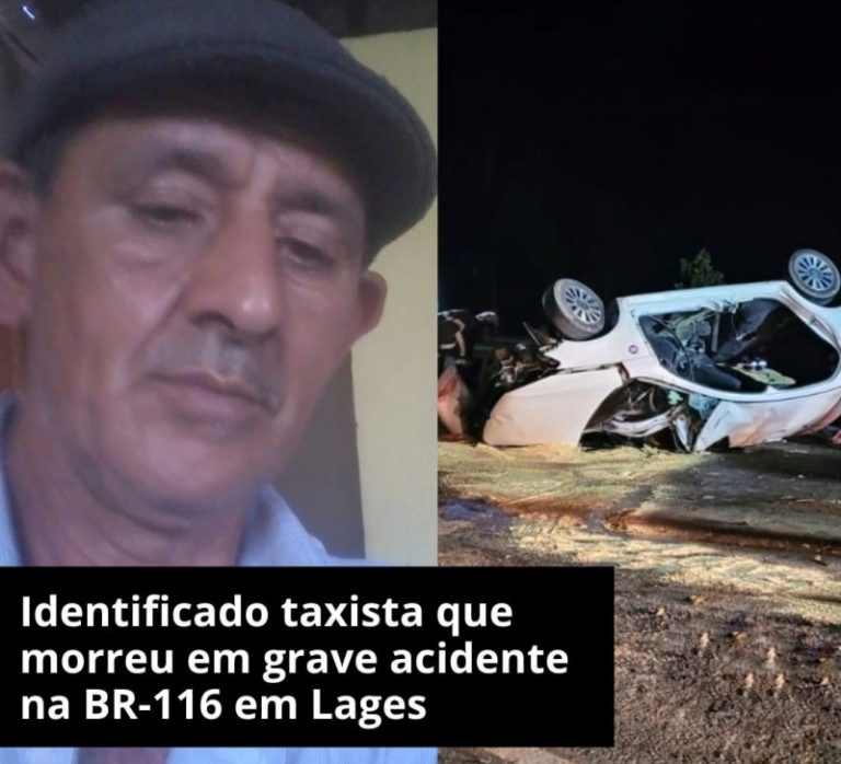 Identificado o taxista morto no acidente da BR 116