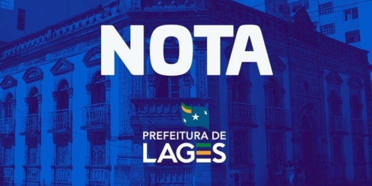 NOTA OFICIAL DA PREFEITURA DE LAGES