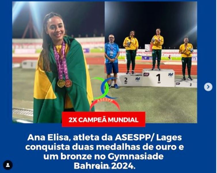 Atleta lageana Campeã Mundial em competição no Oriente Médio