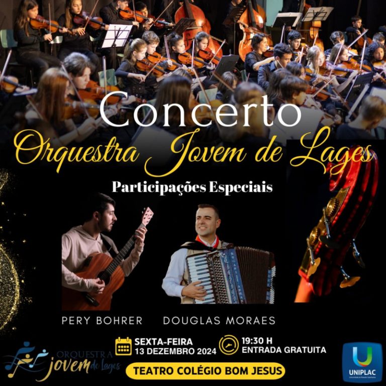 Orquestra Jovem de Lages no Teatro Bom Jesus, hoje