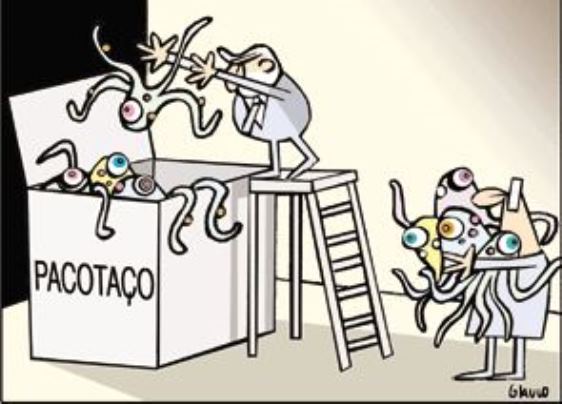 pacotaço charge