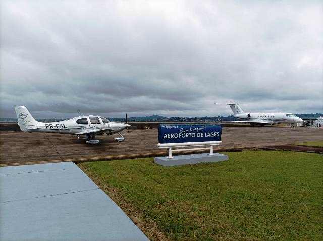 Grande movimentação no Aeroporto de Lages nesta manhã