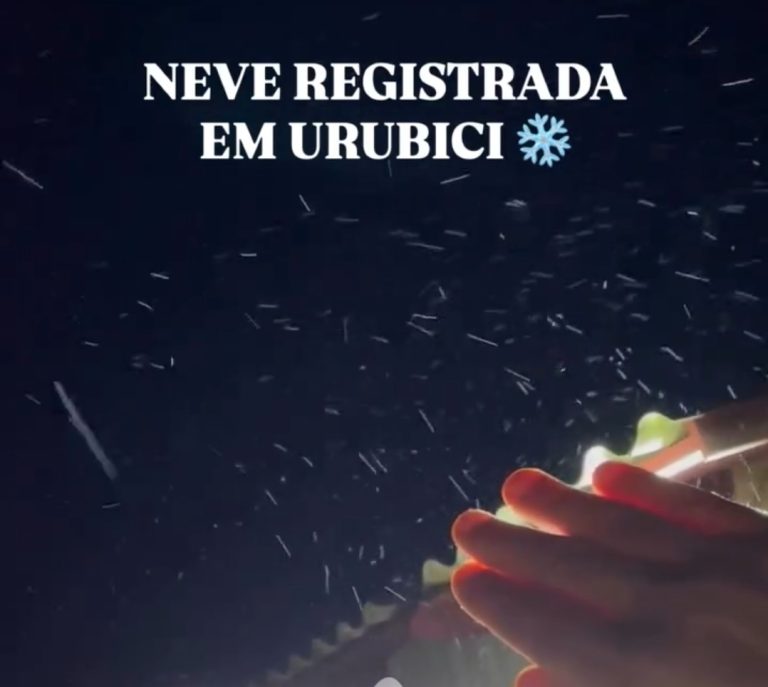 Neve na Serra Catarinense pela segunda vez neste ano