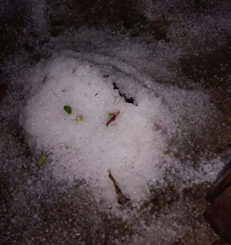 Granizo e chuva torrencial em Lages