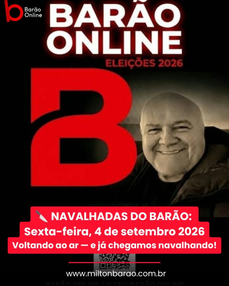 NAVALHADAS DO BARÃO: Sexta-feira, 4 de setembro 2026