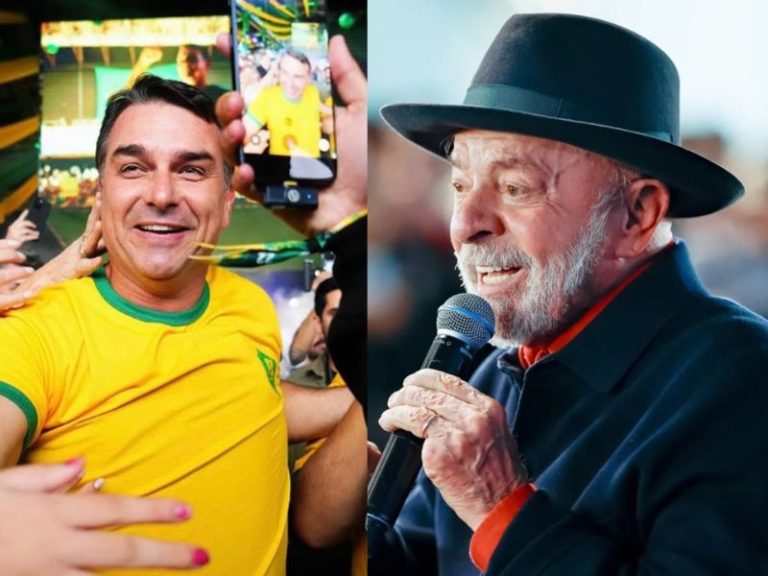 Flávio e Lula em Santa Catarina no mesmo sábado, dia 19